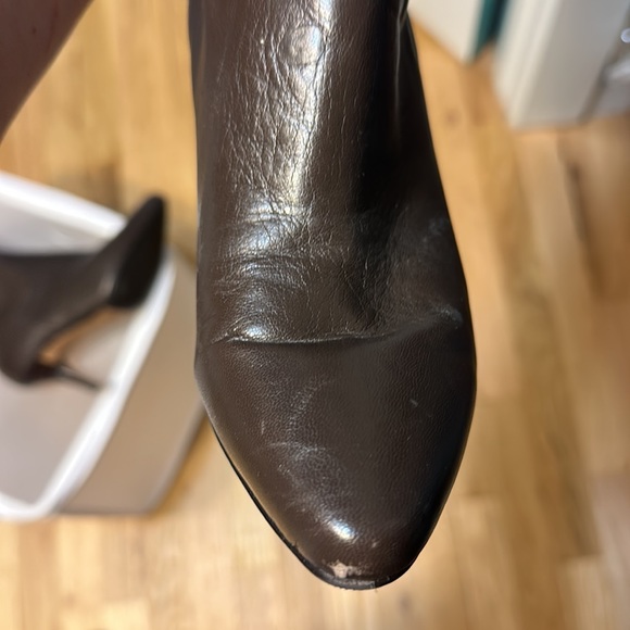 Cole Haan NikeAir Pull On knee high stretch leather Boots Chocolate brown size 6 - Picture 6 of 9